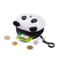 Pluche Muntenportemonnee – Panda met Ritssluiting en Clip
